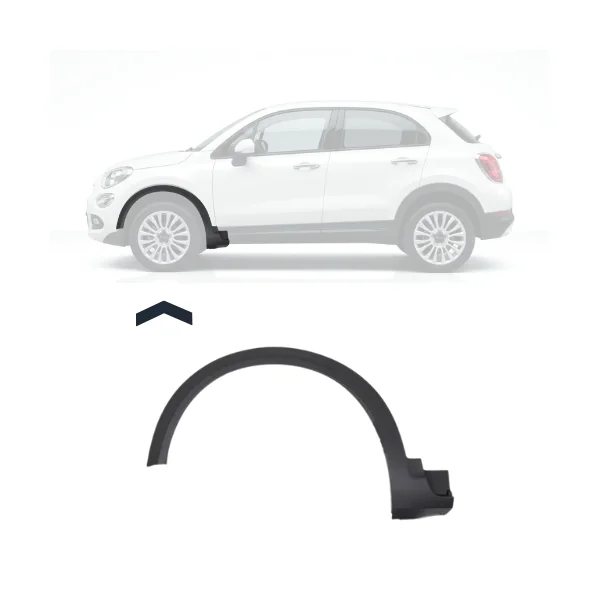 élargisseur contour d'aile avant gauche pour FIAT 500X 2015-2018, Noir, Neuf